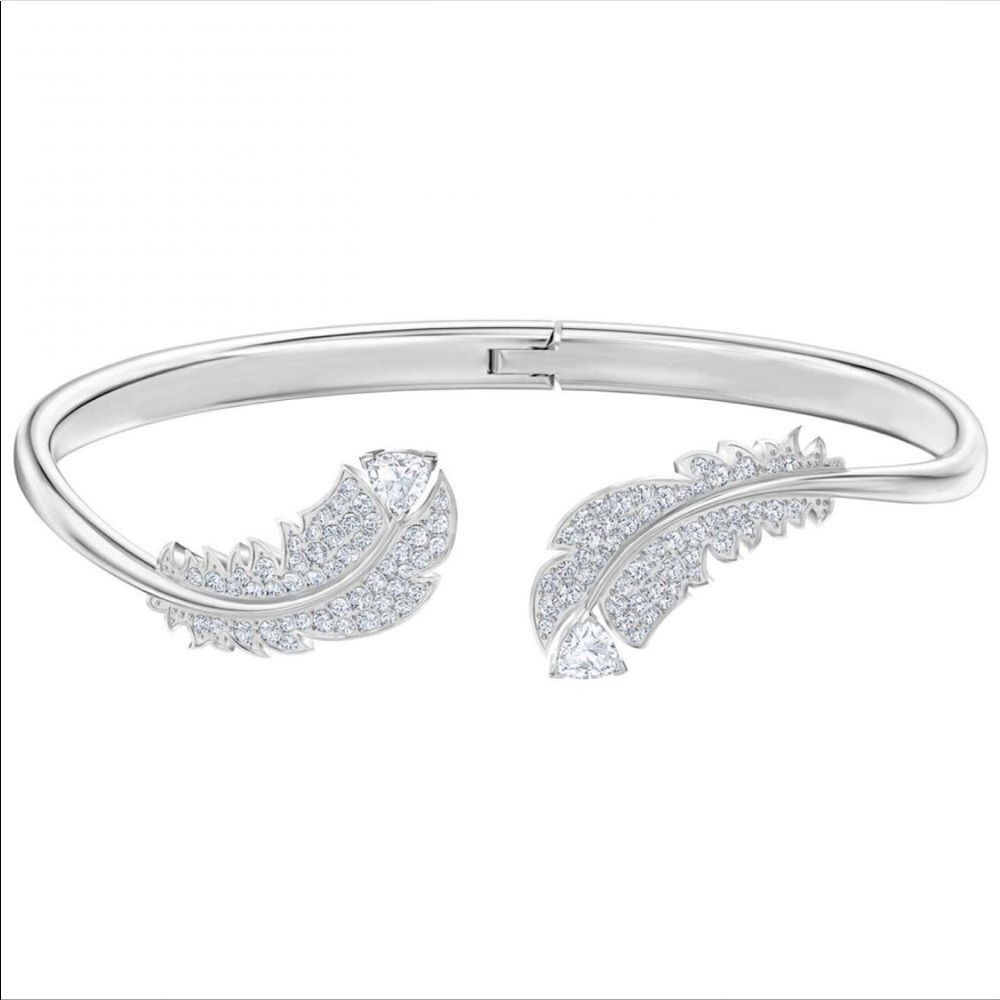 Swarovski Collection Feather Bangle Bracelet